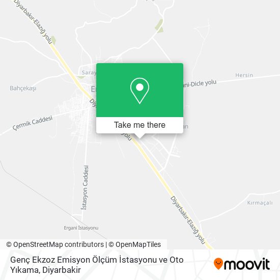 Genç Ekzoz Emisyon Ölçüm İstasyonu ve Oto Yıkama map