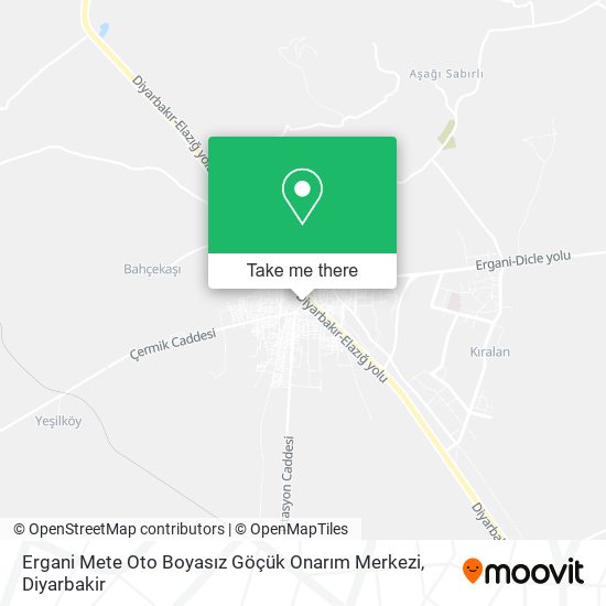 Ergani Mete Oto Boyasız Göçük Onarım Merkezi map