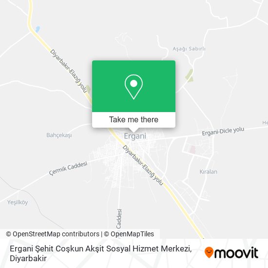 Ergani Şehit Coşkun Akşit Sosyal Hizmet Merkezi map