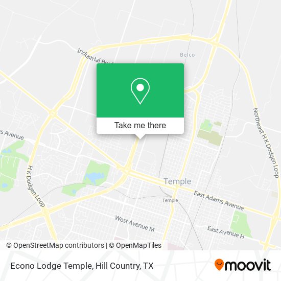 Mapa de Econo Lodge Temple