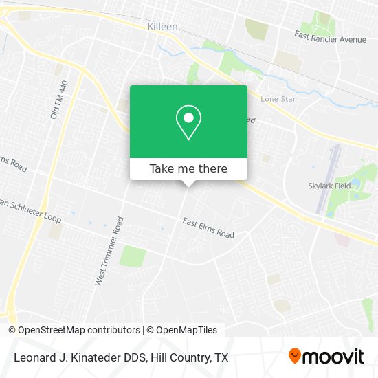 Leonard J. Kinateder DDS map