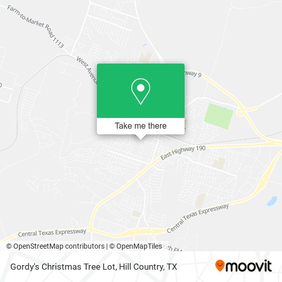 Mapa de Gordy's Christmas Tree Lot