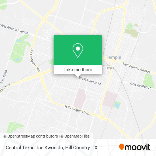 Central Texas Tae Kwon do map