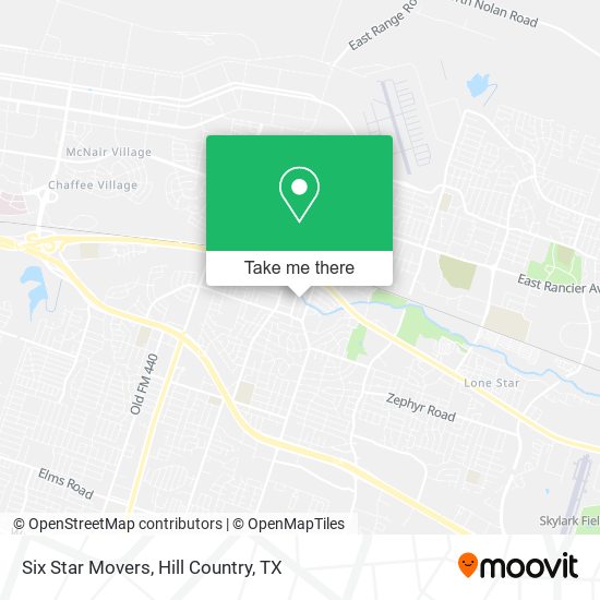 Six Star Movers map