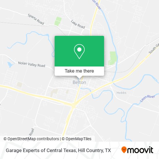Garage Experts of Central Texas map