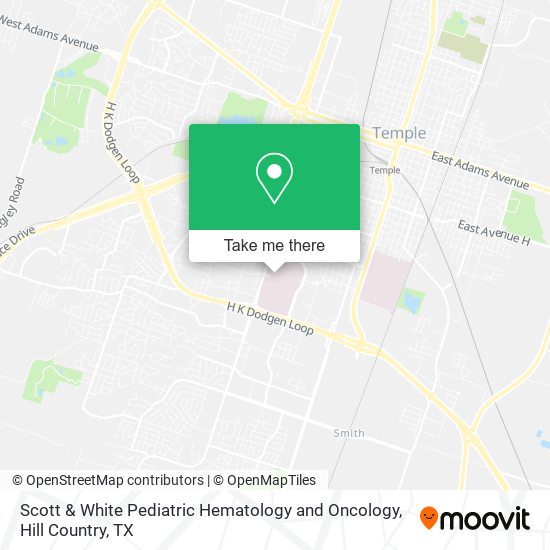 Mapa de Scott & White Pediatric Hematology and Oncology