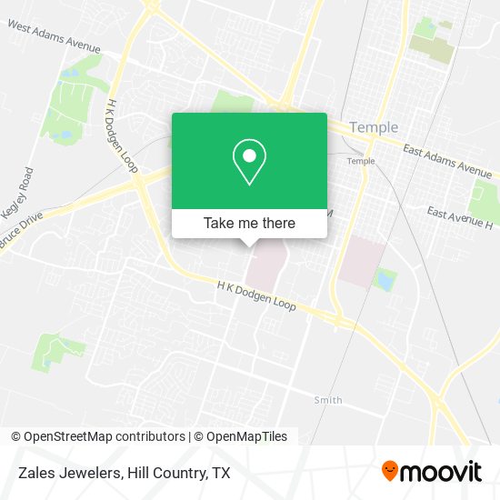 Zales Jewelers map