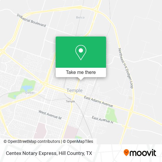 Mapa de Centex Notary Express