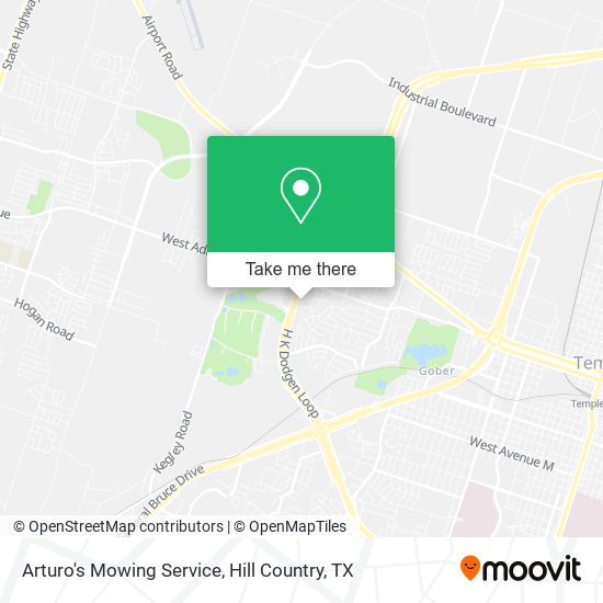 Arturo's Mowing Service map