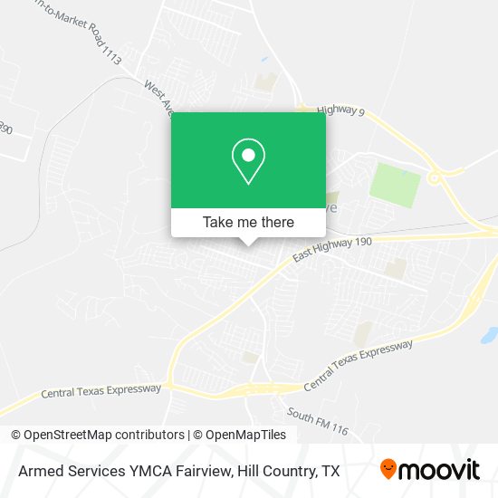 Armed Services YMCA Fairview map