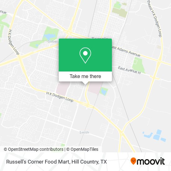 Russell's Corner Food Mart map