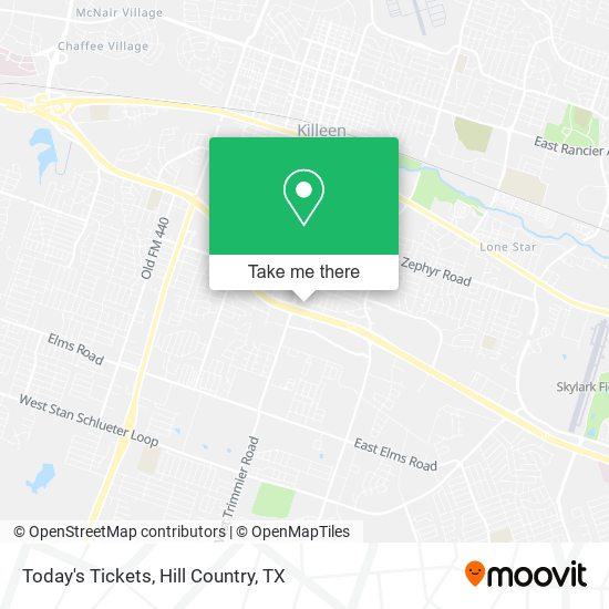 Mapa de Today's Tickets