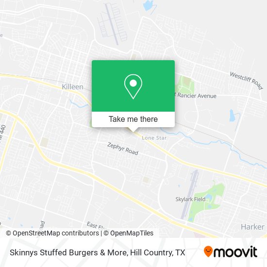 Mapa de Skinnys Stuffed Burgers & More
