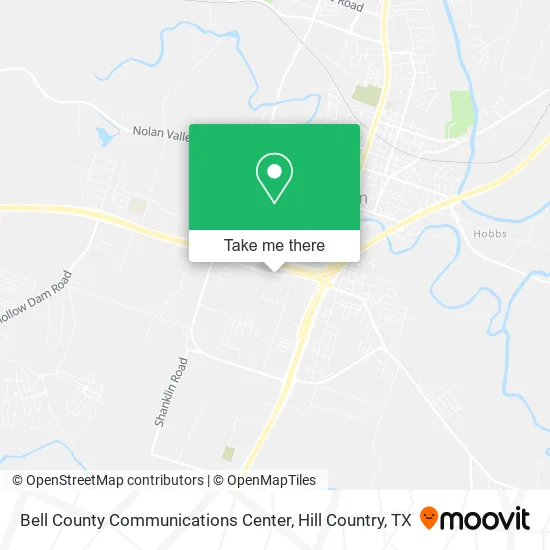 Mapa de Bell County Communications Center