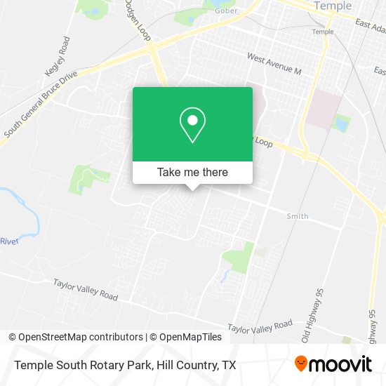 Temple South Rotary Park map