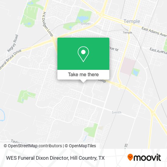 WES Funeral Dixon Director map