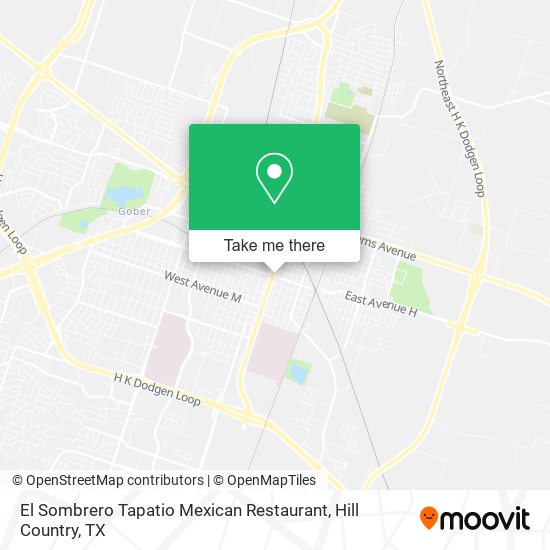 El Sombrero Tapatio Mexican Restaurant map