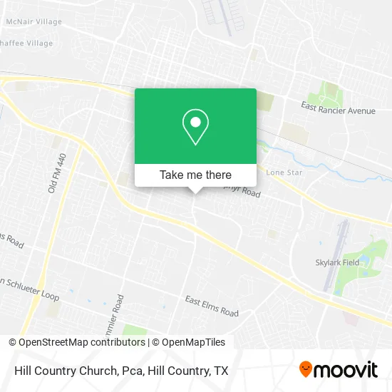 Hill Country Church, Pca map