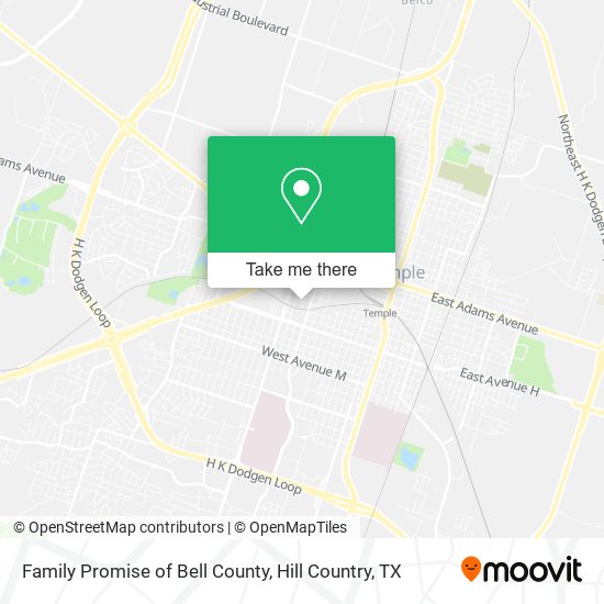 Family Promise of Bell County map