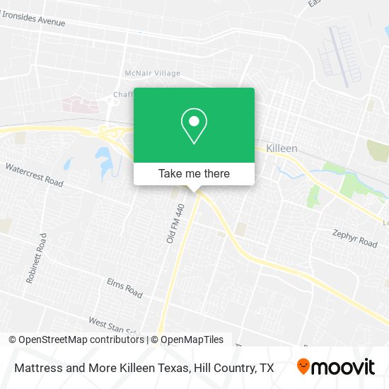 Mattress and More Killeen Texas map