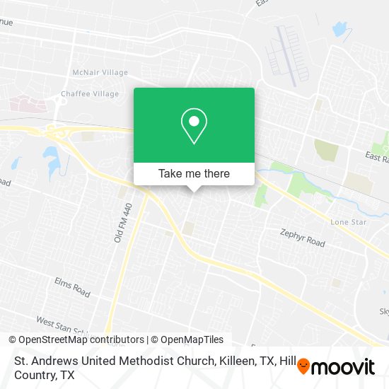 St. Andrews United Methodist Church, Killeen, TX map