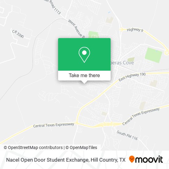 Nacel Open Door Student Exchange map