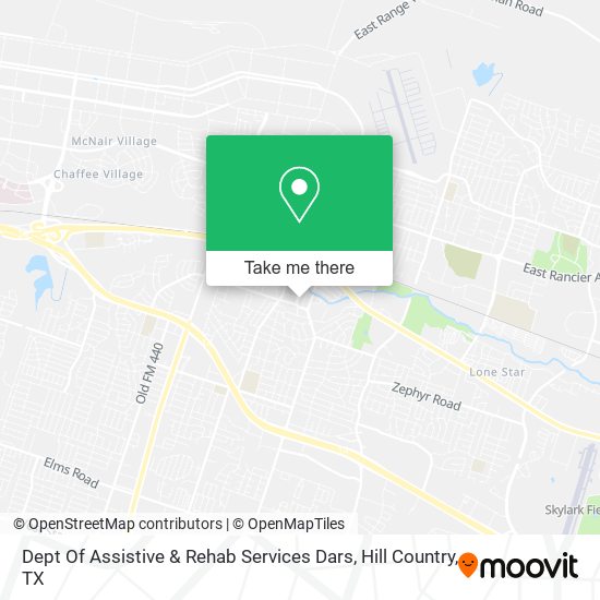 Mapa de Dept Of Assistive & Rehab Services Dars