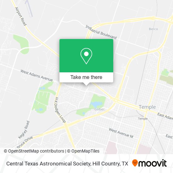 Mapa de Central Texas Astronomical Society