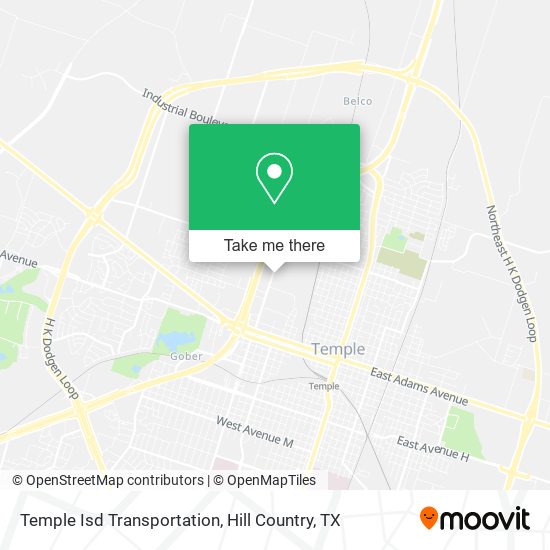 Temple Isd Transportation map