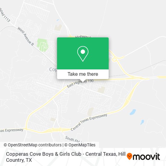 Mapa de Copperas Cove Boys & Girls Club - Central Texas