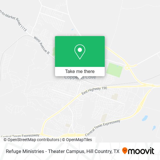 Refuge Ministries - Theater Campus map
