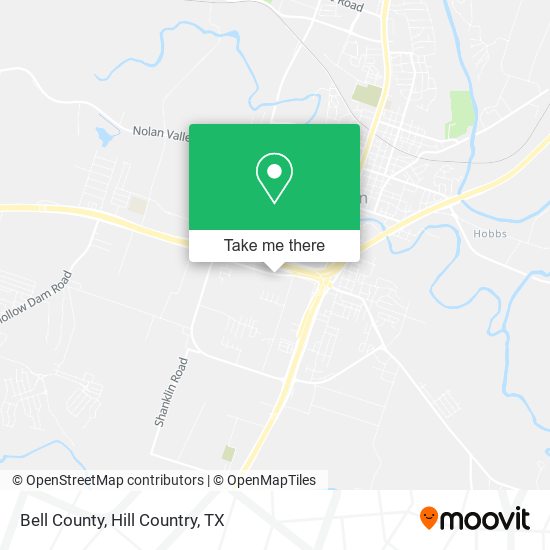 Mapa de Bell County