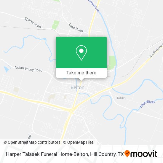 Harper Talasek Funeral Home-Belton map