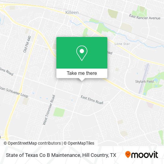 State of Texas Co B Maintenance map
