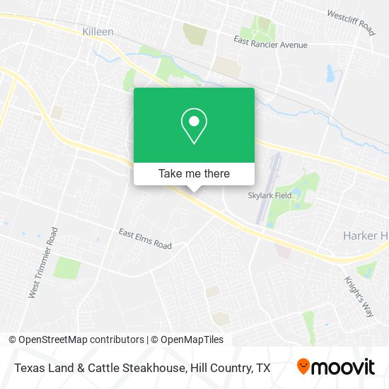 Mapa de Texas Land & Cattle Steakhouse