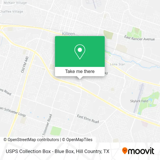 USPS Collection Box - Blue Box map