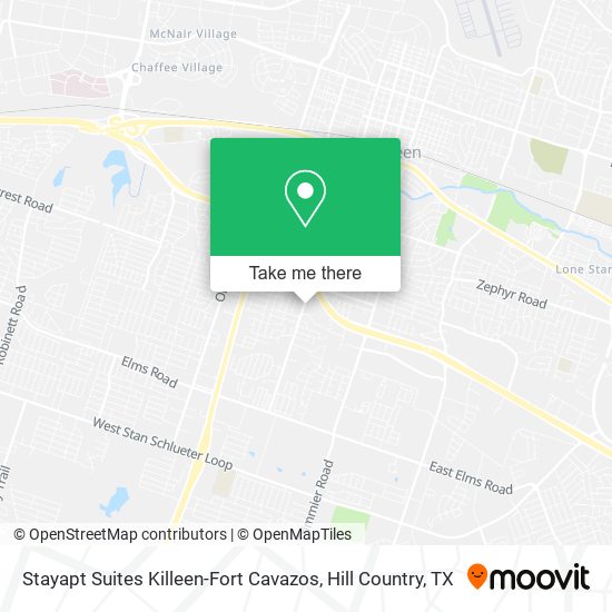 Mapa de Stayapt Suites Killeen-Fort Cavazos