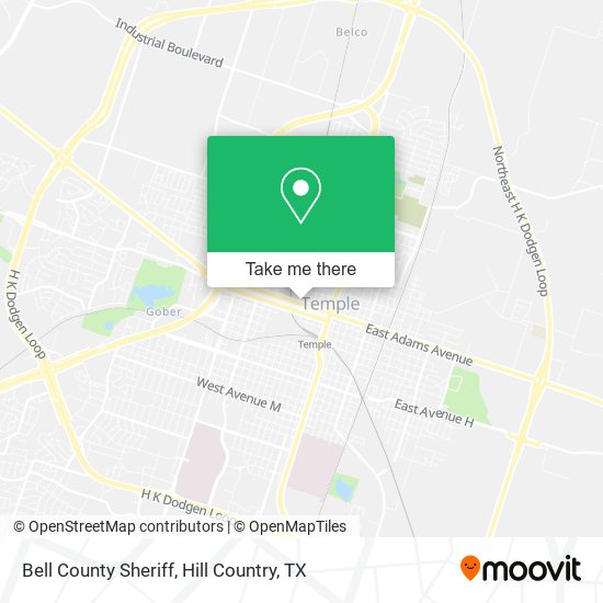 Bell County Sheriff map