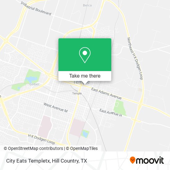 City Eats Templetx map