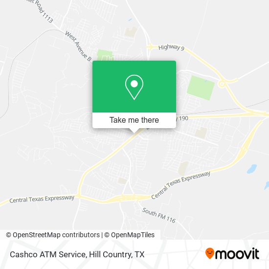 Cashco ATM Service map