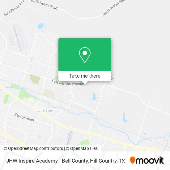 JHW Inspire Academy - Bell County map