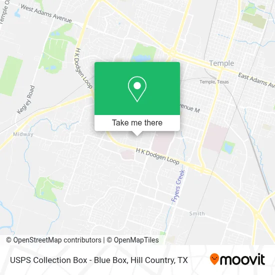 USPS Collection Box - Blue Box map