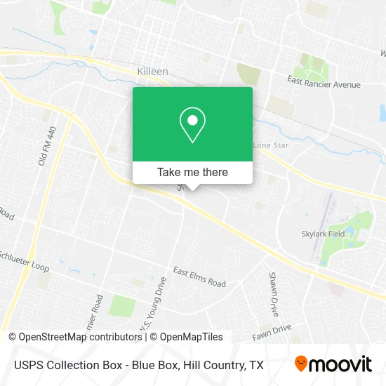 USPS Collection Box - Blue Box map