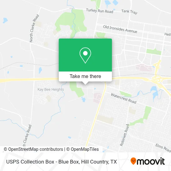 USPS Collection Box - Blue Box map