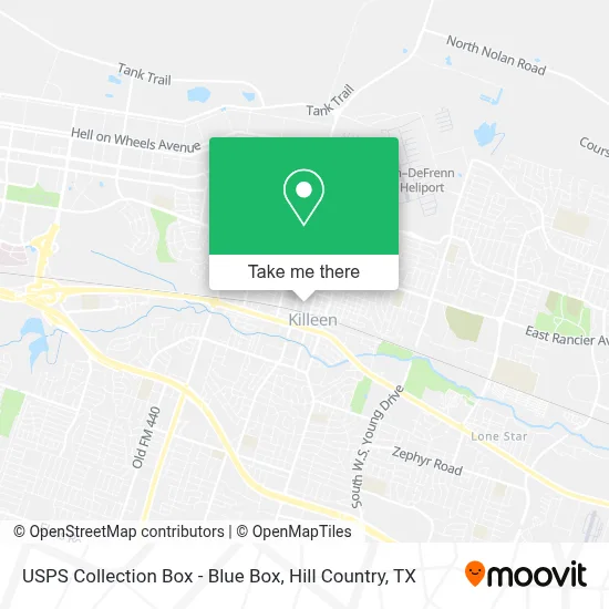 USPS Collection Box - Blue Box map