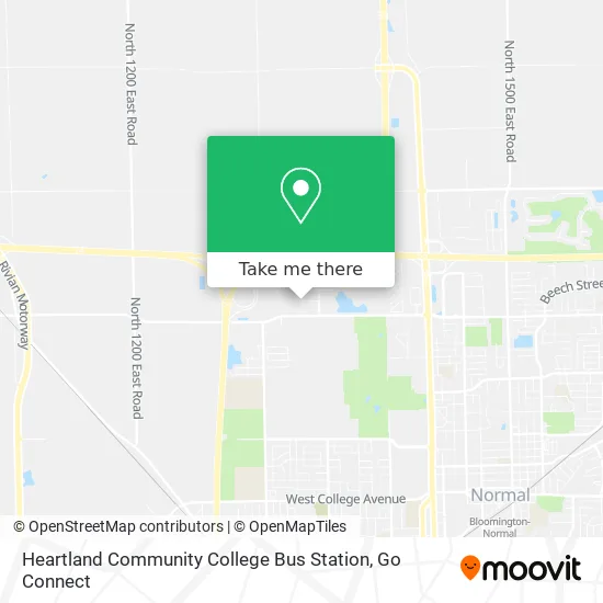 Mapa de Heartland Community College Bus Station