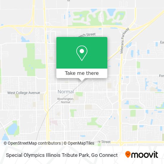 Special Olympics Illinois Tribute Park map
