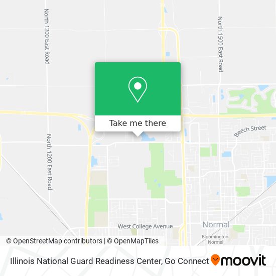 Mapa de Illinois National Guard Readiness Center