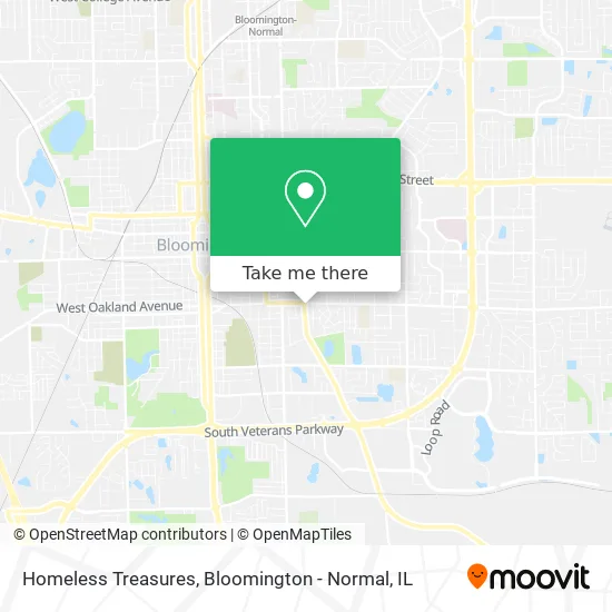 Homeless Treasures map