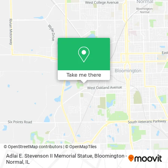Adlai E. Stevenson II Memorial Statue map